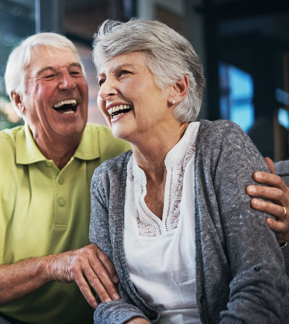 older couple laughing together