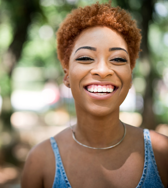 portrait of woman smiling